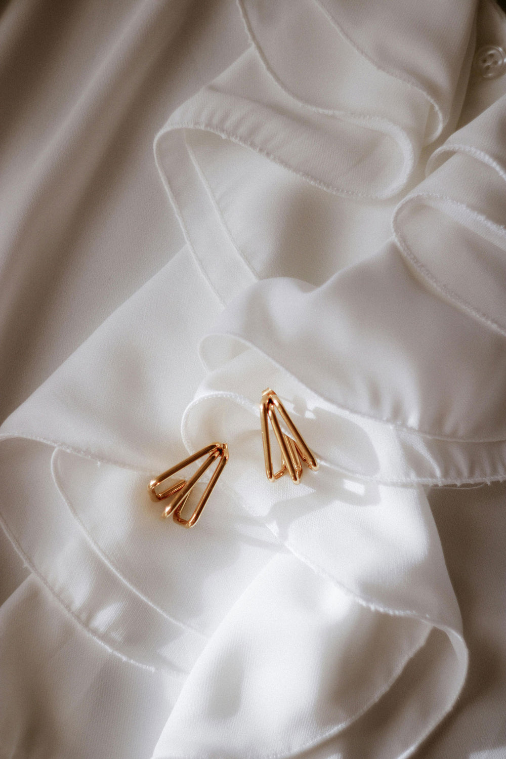 Rounded Square Hoop Trio Earrings