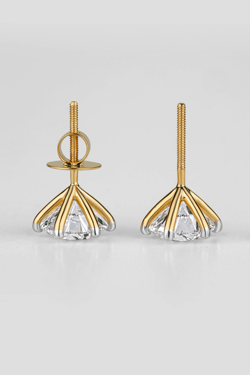 Solitaire Diamond Stud Earrings